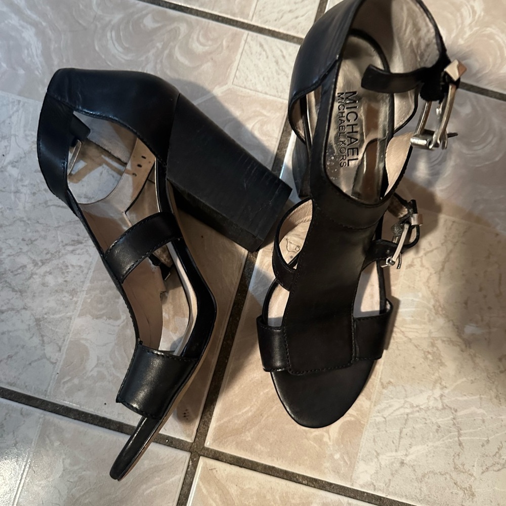 Michael Kors Black Strappy Heels